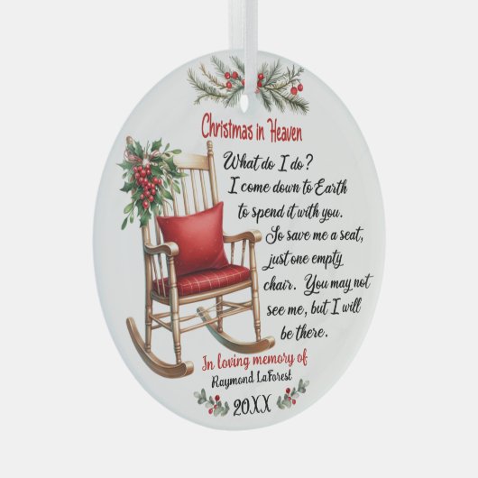 Weihnachten im Himmelsdenkmal Ornament Aus Glas (Vorderseite Rechts)