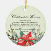 Weihnachten im Himmelsgedächtnis - Foto bewahren Keramik Ornament (Vorne)
