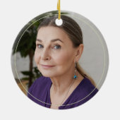 Weihnachten im Himmelsgedächtnis - Foto bewahren Keramik Ornament (Hinten)