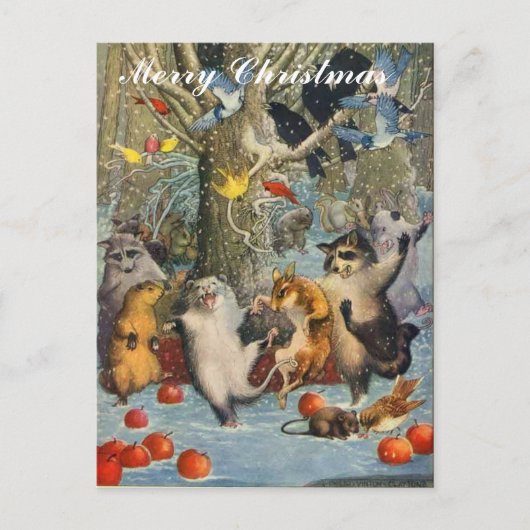 Weihnachten im Holzpostenausweis (Vorderseite)