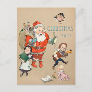 Weihnachten im Jahr 1901: Weihnachtsmann und Kind