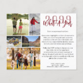 Weihnachten im Jahr zur Erinnerung an 16 Fotokarte (Rückseite)