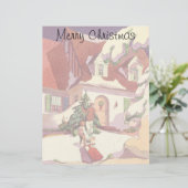 Weihnachten im Jahrtausend, Familienhaus im Schnee (Stehend Vorderseite)