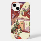 Weihnachten im Jahrtausend, Familienhaus im Schnee Case-Mate iPhone Hülle (Rückseite)