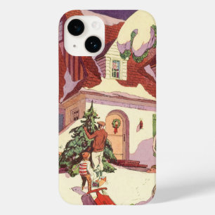 Weihnachten im Jahrtausend, Familienhaus im Schnee Case-Mate iPhone Hülle