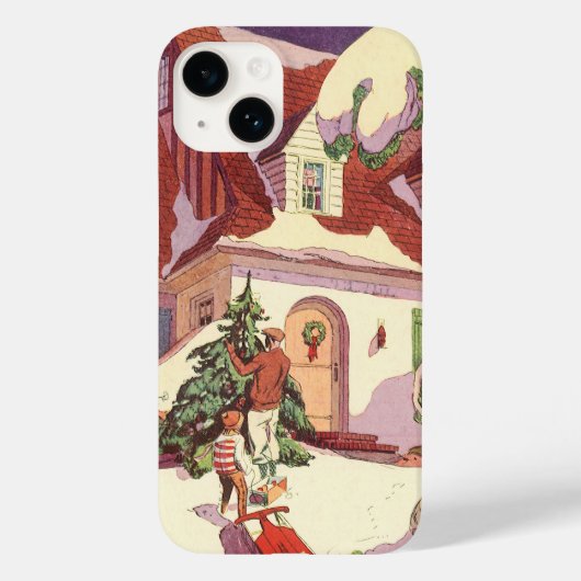 Weihnachten im Jahrtausend, Familienhaus im Schnee Case-Mate iPhone Hülle (Rückseite)