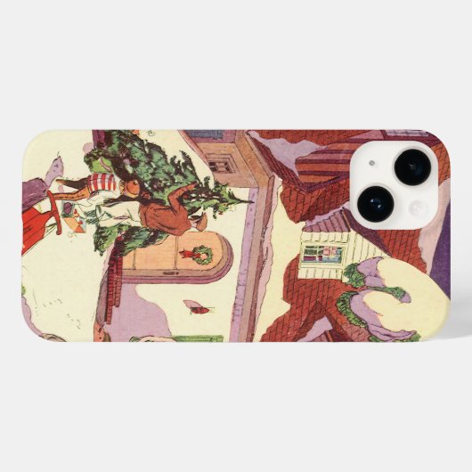 Weihnachten im Jahrtausend, Familienhaus im Schnee Case-Mate iPhone Hülle (Rückseite (Horizontal))