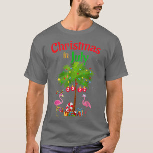 Weihnachten Im Juli 2022 für Frauen Funny Pink Fla T-Shirt