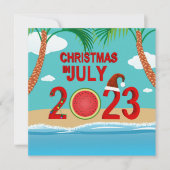 Weihnachten im Juli 2023 Watermelon Beach Einladung (Vorderseite)