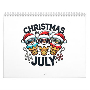 Weihnachten im Juli 4. Juli Eiscreme USA Kalender