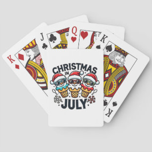 Weihnachten im Juli 4. Juli Eiscreme USA Spielkarten