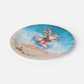 Weihnachten im Juli am Strand Pappteller (Schrägansicht)