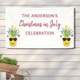 Weihnachten im Juli Ananas Personalisiert Banner