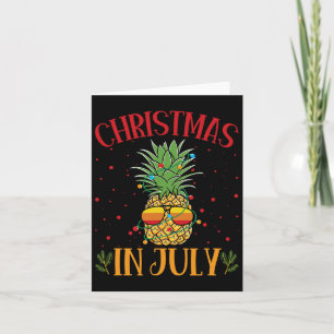 Weihnachten im Juli Ananas Sommerurlaub Karte