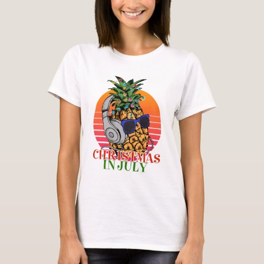 Weihnachten im Juli Ananas T-Shirt (Vorderseite)