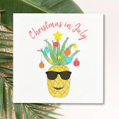 Weihnachten im Juli Ananas Tropischer Urlaub Serviette