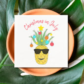 Weihnachten im Juli Ananas Tropischer Urlaub Serviette
