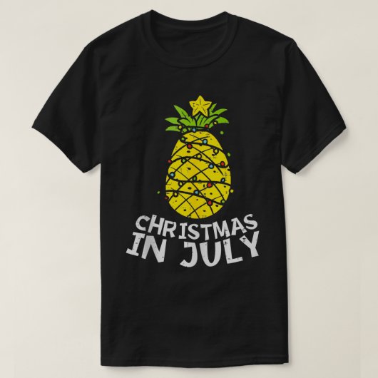 Weihnachten im Juli Ananas Weihnachten Bäume Somme T-Shirt (Design vorne)
