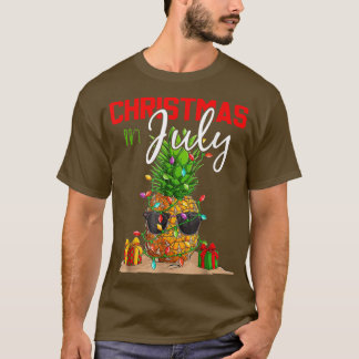 Weihnachten im Juli Ananas Weihnachten Bäume Somme T-Shirt