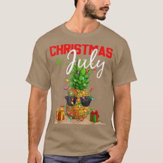 Weihnachten im Juli Ananas Weihnachten Bäume Somme T-Shirt