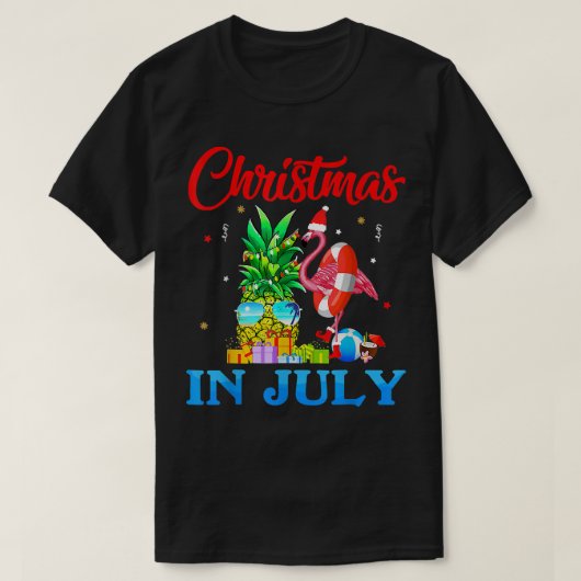 Weihnachten im Juli Ananas Weihnachtsbaum T-Shirt (Design vorne)