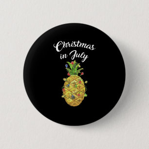 Weihnachten im Juli Ananas Weihnachtsleuchten Button