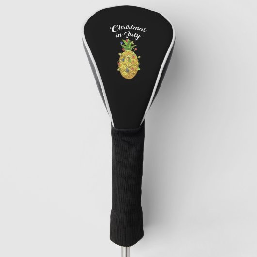 Weihnachten im Juli Ananas Weihnachtsleuchten Golf Headcover (Vorderseite)