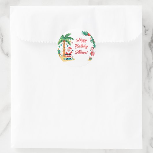 Weihnachten im Juli Aufkleber (Tasche)