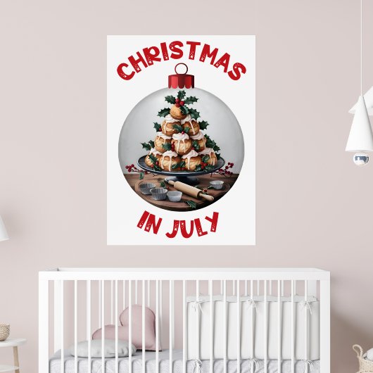 Weihnachten im Juli, Bauble Profiteroles V2 Poster (Kinderzimmer 2)