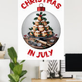 Weihnachten im Juli, Bauble Profiteroles V2 Poster (Heimbüro)