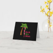 Weihnachten im Juli Beach Deck Palms Cruise Karte (Gelbe Blume)