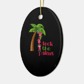 Weihnachten im Juli Beach Deck Palms Cruise Keramik Ornament (Links)