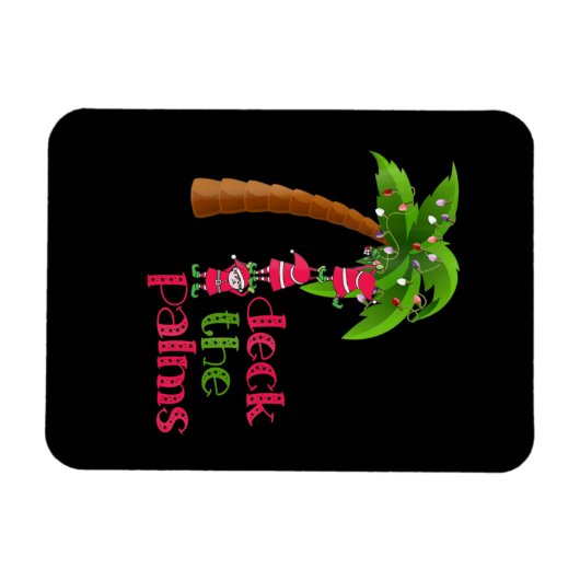 Weihnachten im Juli Beach Deck Palms Cruise Magnet (Horizontal)