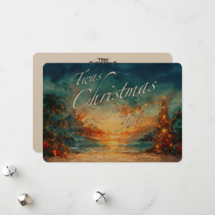 Weihnachten im Juli Beach Holiday Card - 12x18