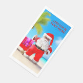 Weihnachten im Juli Beach oder Sommer Party Serviette (Ecke)