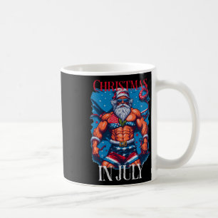 Weihnachten im Juli Bodybuilder Weihnachtsmann USA Kaffeetasse