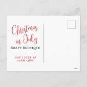 Weihnachten im Juli Boutique Markt (Rückseite)