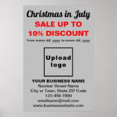 Weihnachten im Juli Business Sale Grau Poster (Vorne)