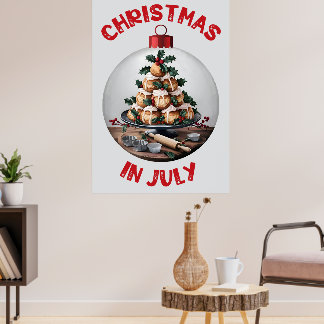 Weihnachten im Juli, Christbaumkugel-Profiteroles Poster