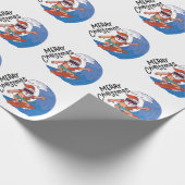 Weihnachten im Juli Classic Round Sticker Napki Geschenkpapier (Ecke)