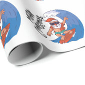 Weihnachten im Juli Classic Round Sticker Napki Geschenkpapier (Rolleneckpunkt)