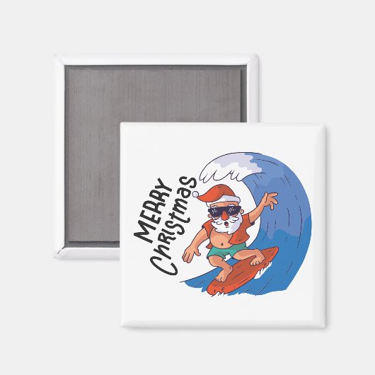 Weihnachten im Juli Classic Round Sticker Napki Magnet (Vorderseite/Rückseite)