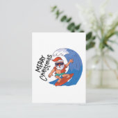 Weihnachten im Juli Classic Round Sticker Postkarte (Stehend Vorderseite)