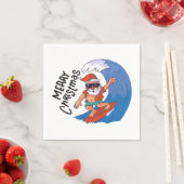 Weihnachten im Juli Classic Round Sticker Serviette (Beispiel)