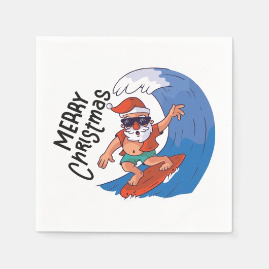 Weihnachten im Juli Classic Round Sticker Serviette (Vorderseite)