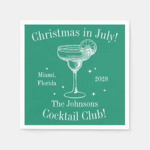 Weihnachten im Juli Cocktail Party Grün Serviette