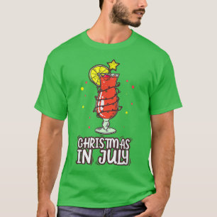 Weihnachten im Juli Cocktail Xmas Lichter Sommerfe T-Shirt