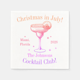 Weihnachten im Juli Cocktailparty Ombre Serviette