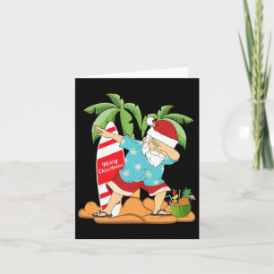 Weihnachten im Juli Dabbing Santa Summer Watermelo Karte