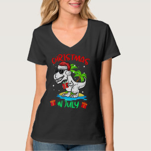 Weihnachten im Juli Dinosaur Sommer Beach Kinder J T-Shirt